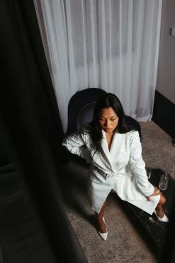 Confête Yvonne Pearl Blazer Mini Dress Clothing