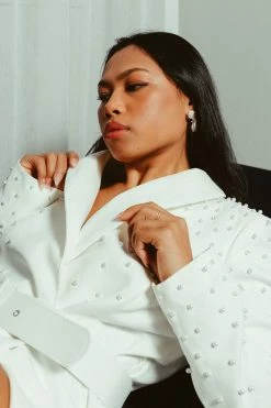 Confête Yvonne Pearl Blazer Mini Dress Clothing