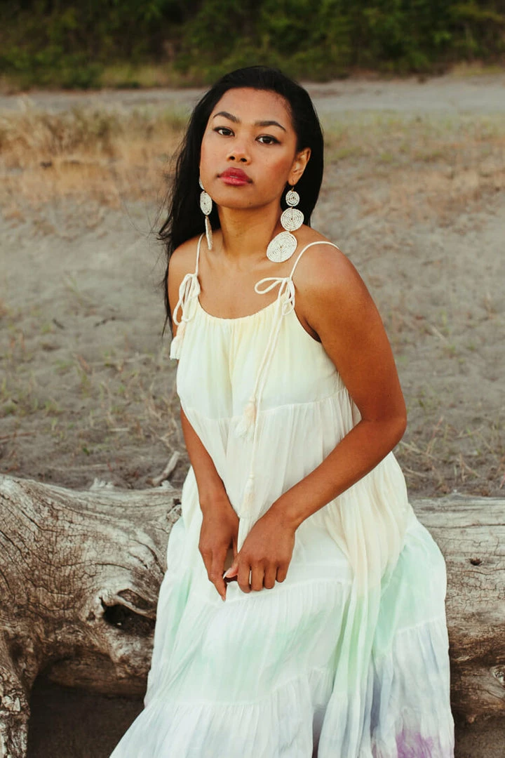 Confête Mariza Beaded Disc Drop Earrings 3 Confête Mariza Beaded Disc Drop Earrings