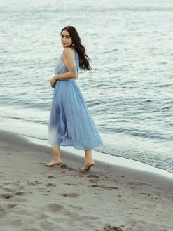 Confête Clothing Santorini Blue Midi Dress