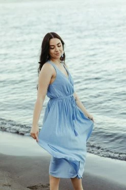 Confête Clothing Santorini Blue Midi Dress