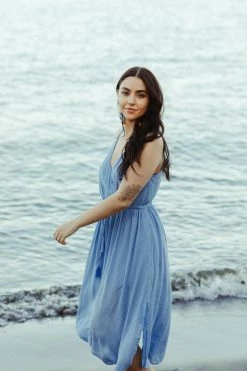 Confête Clothing Santorini Blue Midi Dress