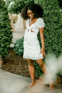 Confête Clothing Ives Front Tie Mini Dress