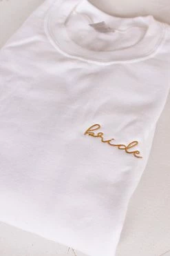 ConfĂȘte Embroidered Bride White Sweatshirt Clothing